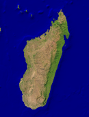 Madagascar Satellite + Borders 912x1200